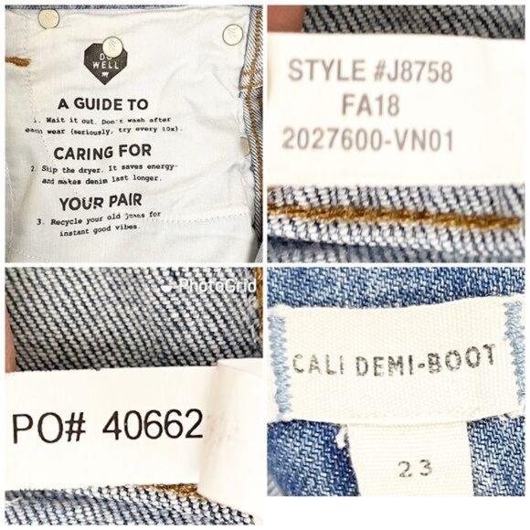 Madewell Cali Demi-Boot Jeans in Comfort Stretch J8758  Eco Edition size 23 - Picture 9 of 12